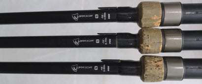 Fox Warrior S Cork 12ft 3.00lb Carp Rods X2 + 12ft 2.75lb X1