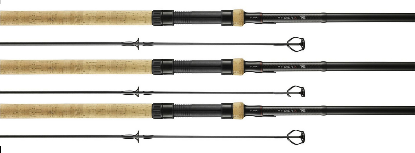 Sonik Vader X RS 12ft 3.50lb Cork Carp Rods X3