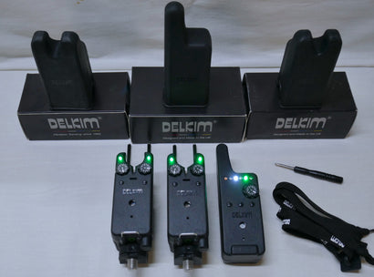 Delkim TXi-D Bite Alarms + RX-D Receiver + D-Lok V2 + Snag Ears *Ex-Display*