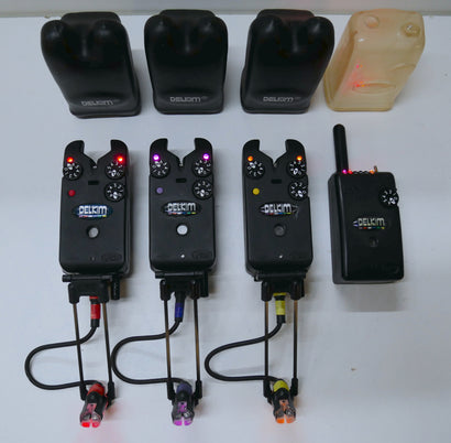 Delkim TXi Plus Bite Alarms + Nitelite ES Indication Set X3 + RX Pro Plus Receiver