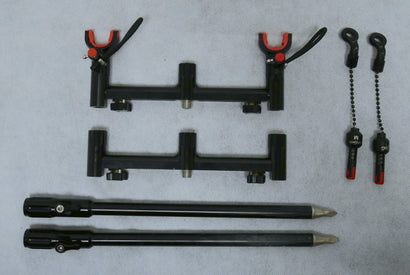 Jag Products Black Adjustable Buzzbars 3 Rod + Banksticks + Lockdowns + Rod Lockers