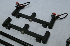 Jag Products Black Adjustable Buzzbars 3 Rod + Banksticks + Lockdowns + Rod Lockers