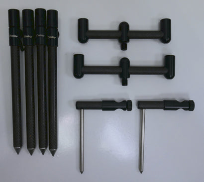 Century Neville Carbon Stealth Slim 2 Rod Fixed Buzzbars + Banksticks + Stabilis