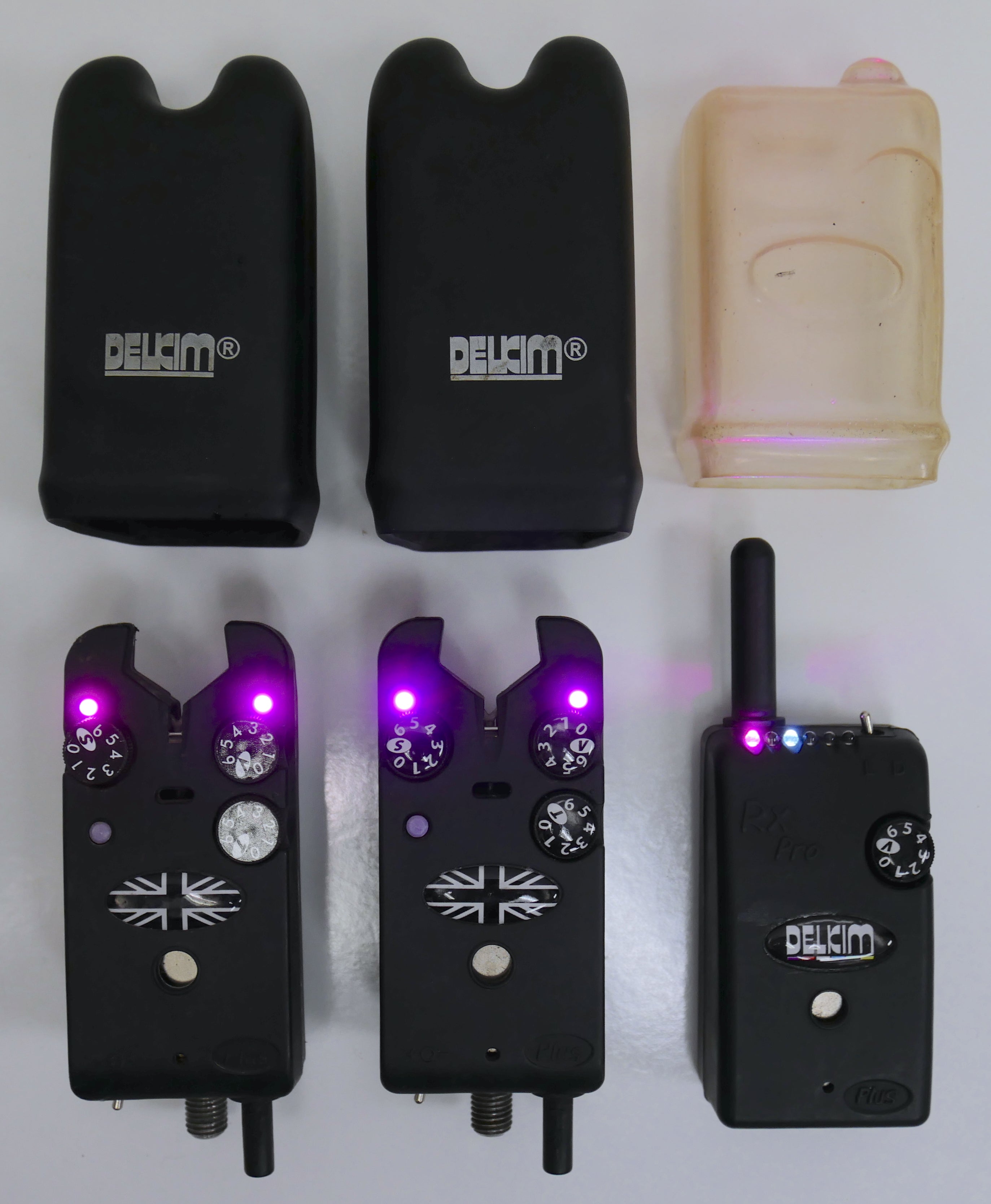 Delkim TXi Plus Bite Alarms Purple X2 + RX Pro Plus Receiver – Fish For  Tackle