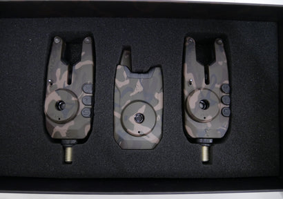 Fox Mini Micron X Ltd Edition Camo Bite Alarm 2 Rod Presentation Set CEI212 *Ex-Display*