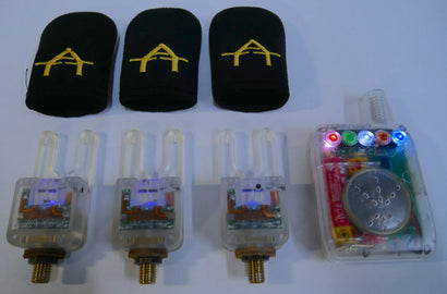 ATTS Crystal i.W Bite Alarms Purple X3 + ATTX Crystal Deluxe Receiver