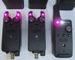 Delkim TXi-D Bite Alarms Purple X2 + RX-D Receiver