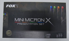 Fox Mini Micron X Bite Alarm Presentation Set 2 Rod Camo CEI212 *Ex-Display*