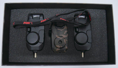 Fox Mini Micron X Bite Alarm Presentation Set 2 Rod Camo CEI212 *Ex-Display*