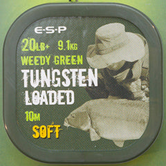 ESP Tungsten Loaded Soft Weedy Green 20lb Hooklink